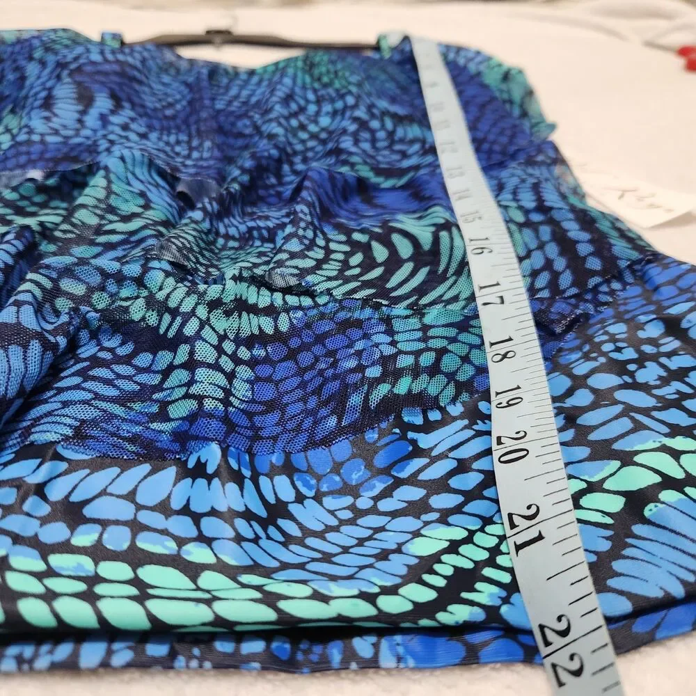 Del Raya Tankini Top Size 10 Blue Layered - Picture 7 of 12